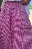 Arbi Gingham Pocket Culotte Pant Magenta